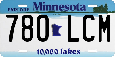 MN license plate 780LCM