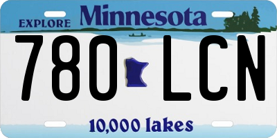 MN license plate 780LCN