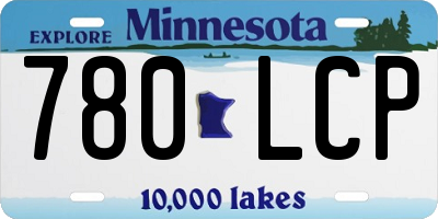 MN license plate 780LCP