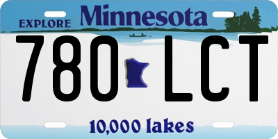 MN license plate 780LCT