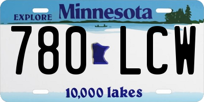 MN license plate 780LCW