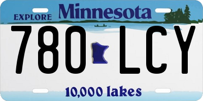 MN license plate 780LCY