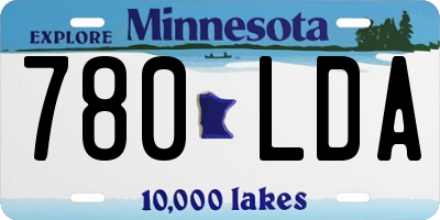 MN license plate 780LDA