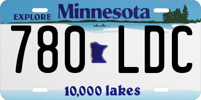 MN license plate 780LDC