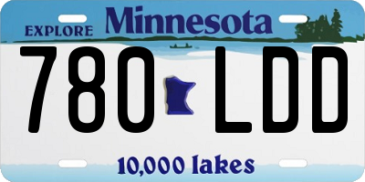 MN license plate 780LDD