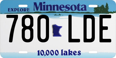 MN license plate 780LDE