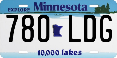 MN license plate 780LDG