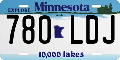 MN license plate 780LDJ