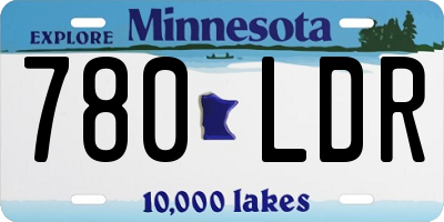 MN license plate 780LDR