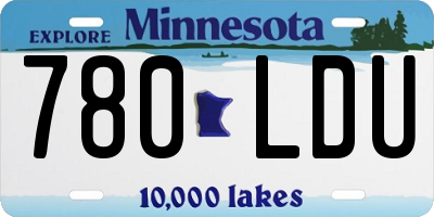 MN license plate 780LDU