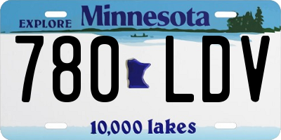 MN license plate 780LDV