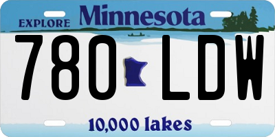 MN license plate 780LDW