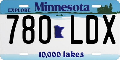 MN license plate 780LDX