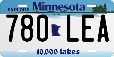MN license plate 780LEA