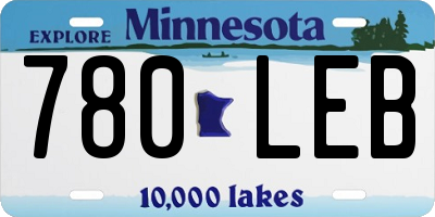 MN license plate 780LEB