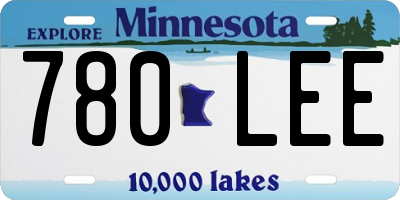 MN license plate 780LEE