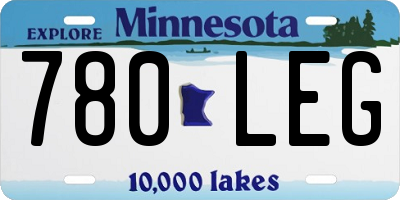MN license plate 780LEG