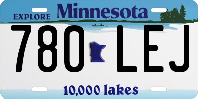 MN license plate 780LEJ