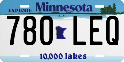 MN license plate 780LEQ