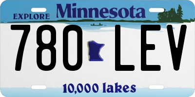 MN license plate 780LEV