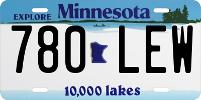 MN license plate 780LEW