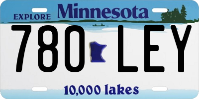 MN license plate 780LEY