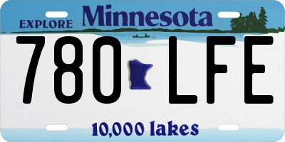 MN license plate 780LFE
