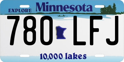 MN license plate 780LFJ