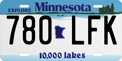 MN license plate 780LFK