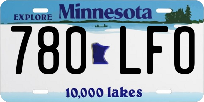 MN license plate 780LFO