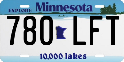MN license plate 780LFT