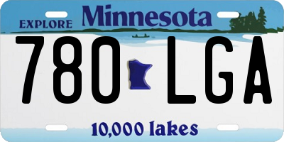 MN license plate 780LGA