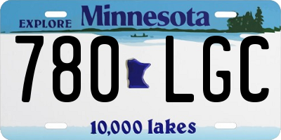 MN license plate 780LGC