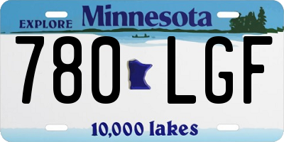 MN license plate 780LGF