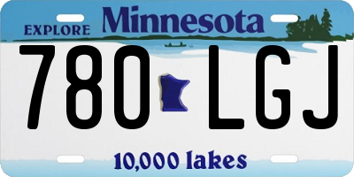 MN license plate 780LGJ