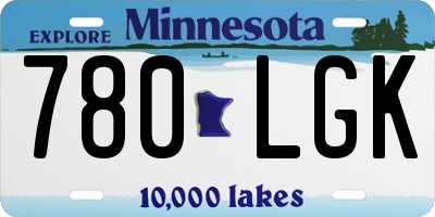 MN license plate 780LGK