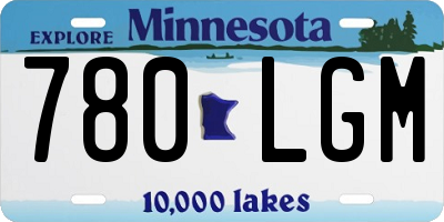 MN license plate 780LGM