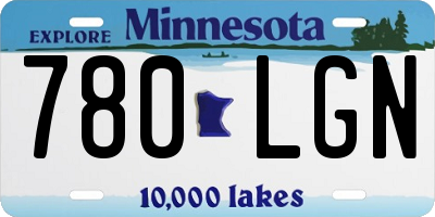 MN license plate 780LGN