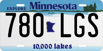MN license plate 780LGS