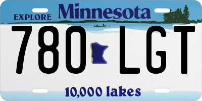 MN license plate 780LGT