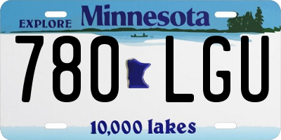 MN license plate 780LGU