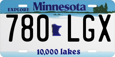 MN license plate 780LGX