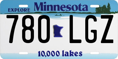 MN license plate 780LGZ