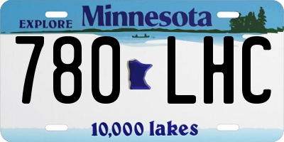 MN license plate 780LHC
