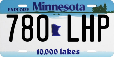 MN license plate 780LHP