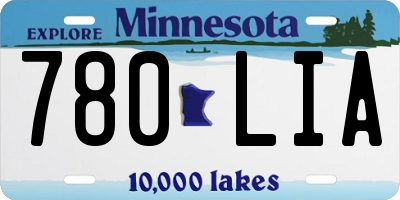 MN license plate 780LIA