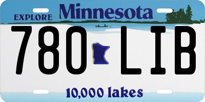 MN license plate 780LIB