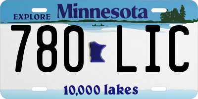 MN license plate 780LIC