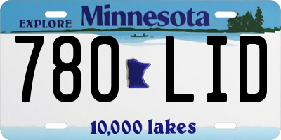 MN license plate 780LID