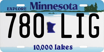 MN license plate 780LIG